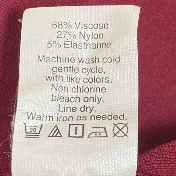 J Crew Zipper Ponte Dress In Burgandy Size 2 Style #B4094 - Picture 11 of 11